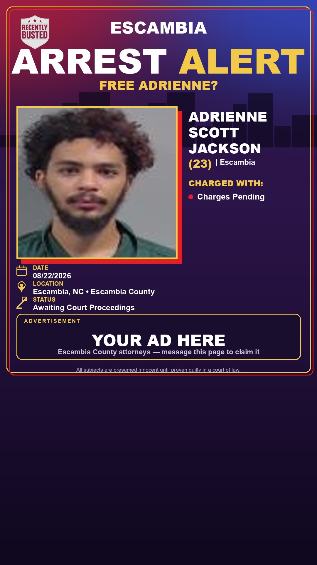 Arrest report - Adrienne Scott Jackson