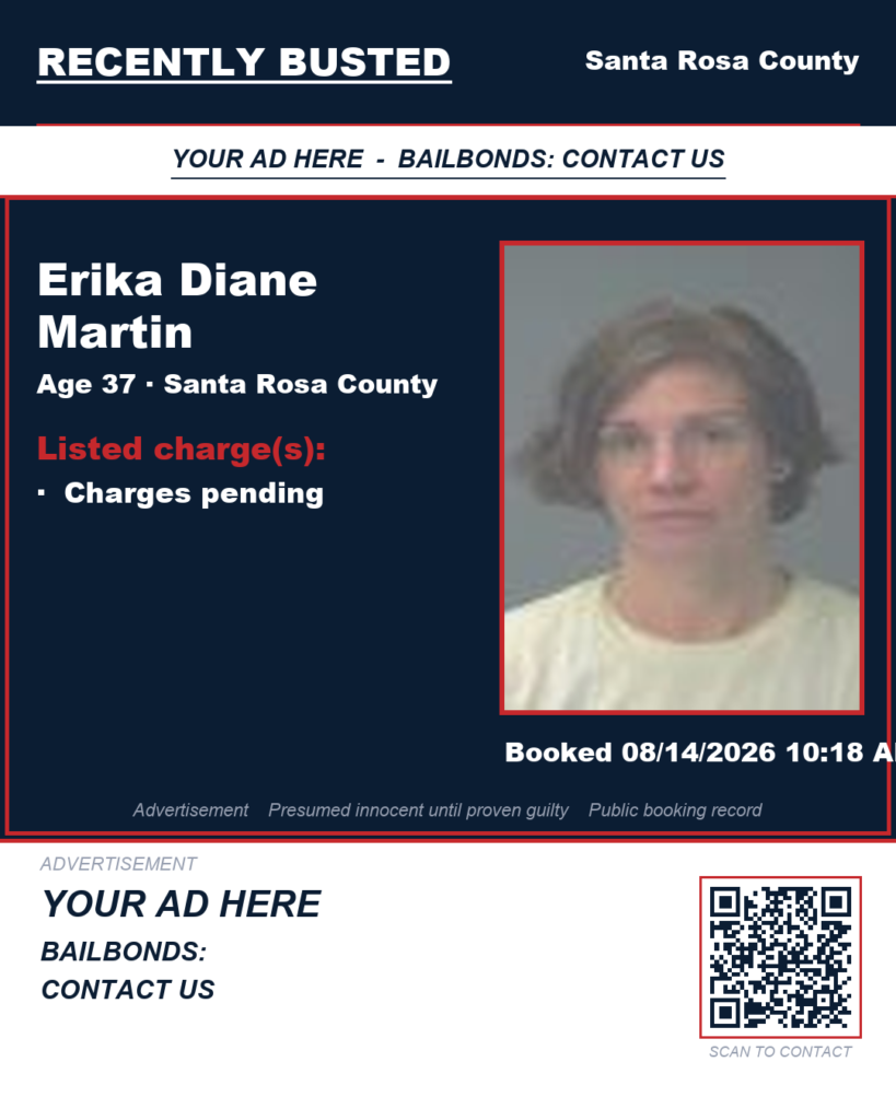 Arrest report — Erika Diane Martin
