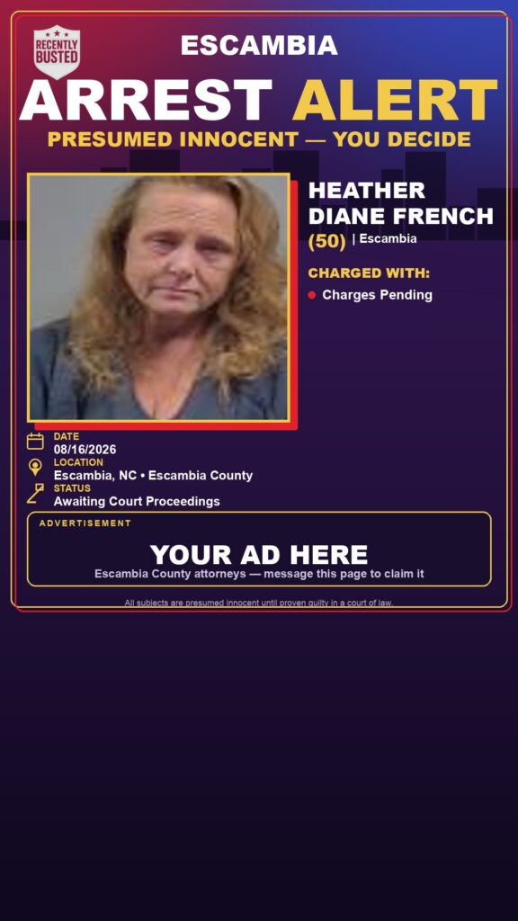 Arrest report - Heather Diane French