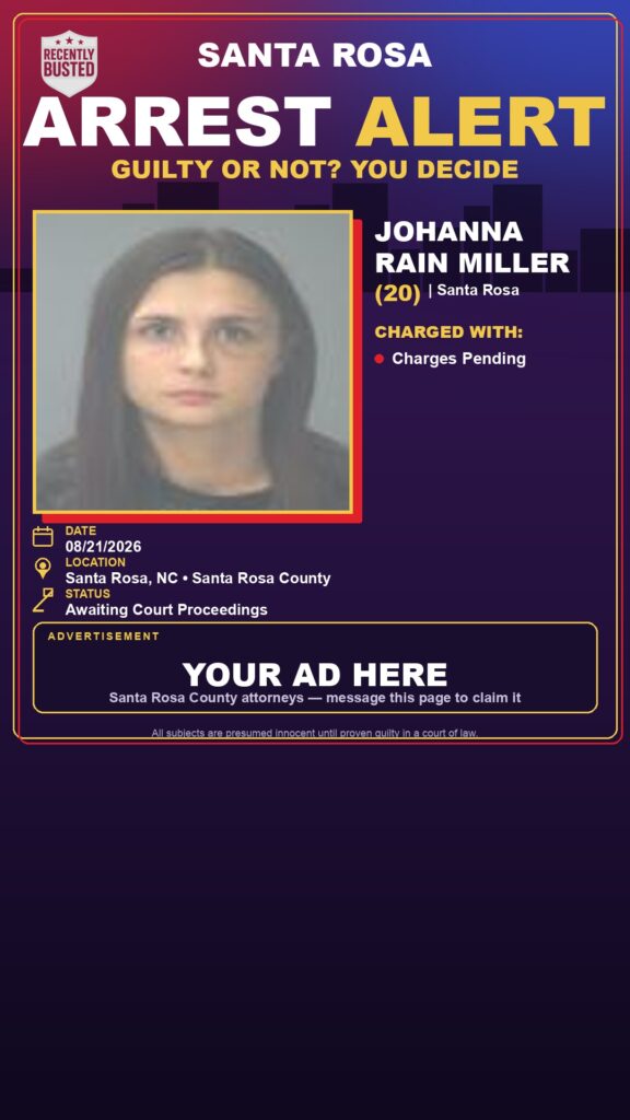 Arrest report — Johanna Rain Miller
