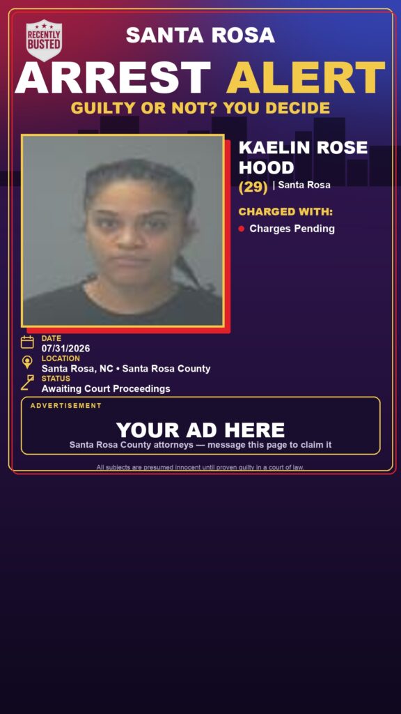 Booking photo of Kaelin Rose Hood