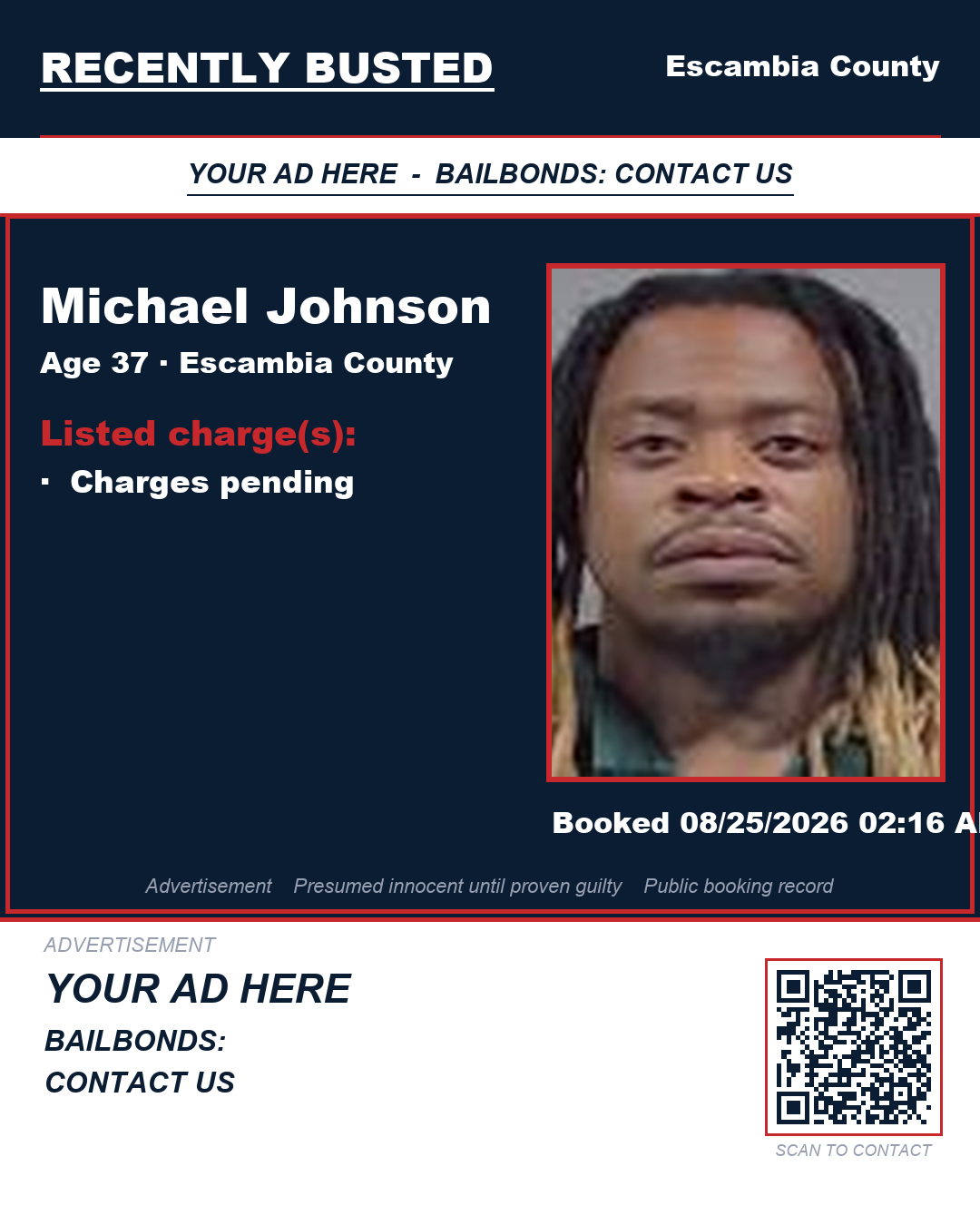 Arrest report - Michael Johnson