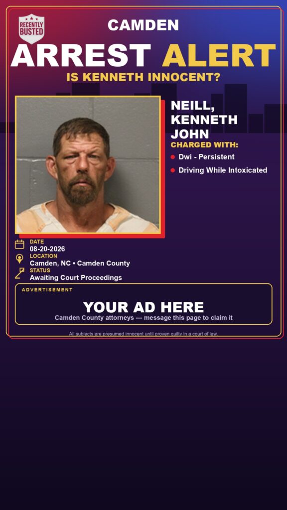 Arrest report — Neill, Kenneth John