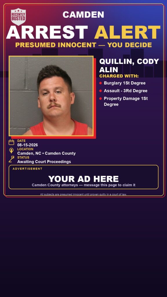 Arrest report — Quillin, Cody Alin