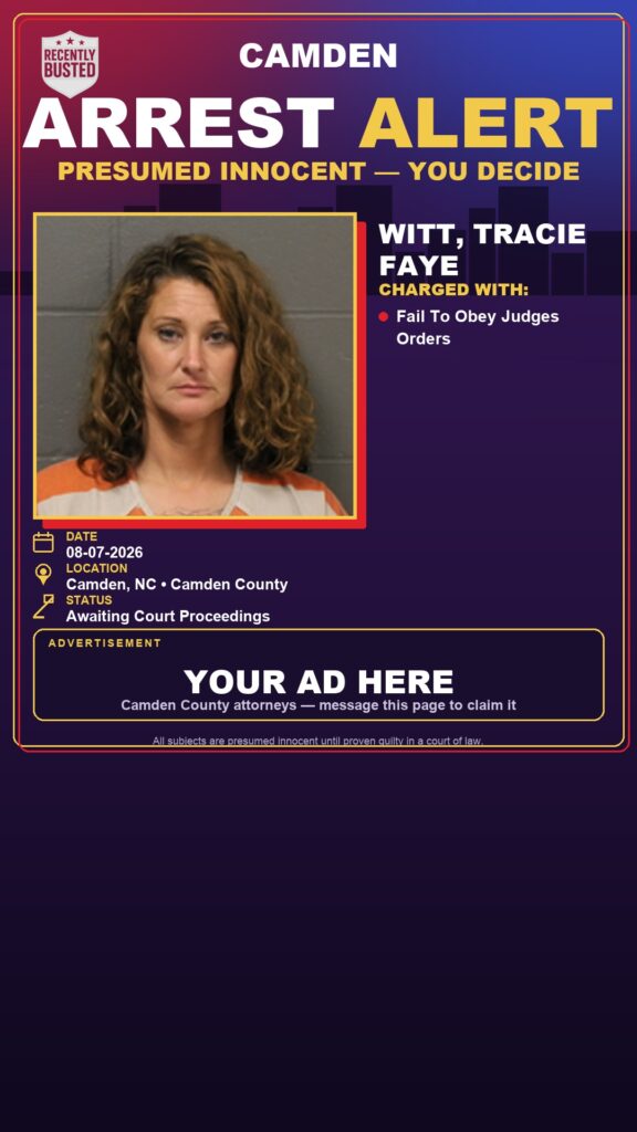 Arrest report — Witt, Tracie Faye