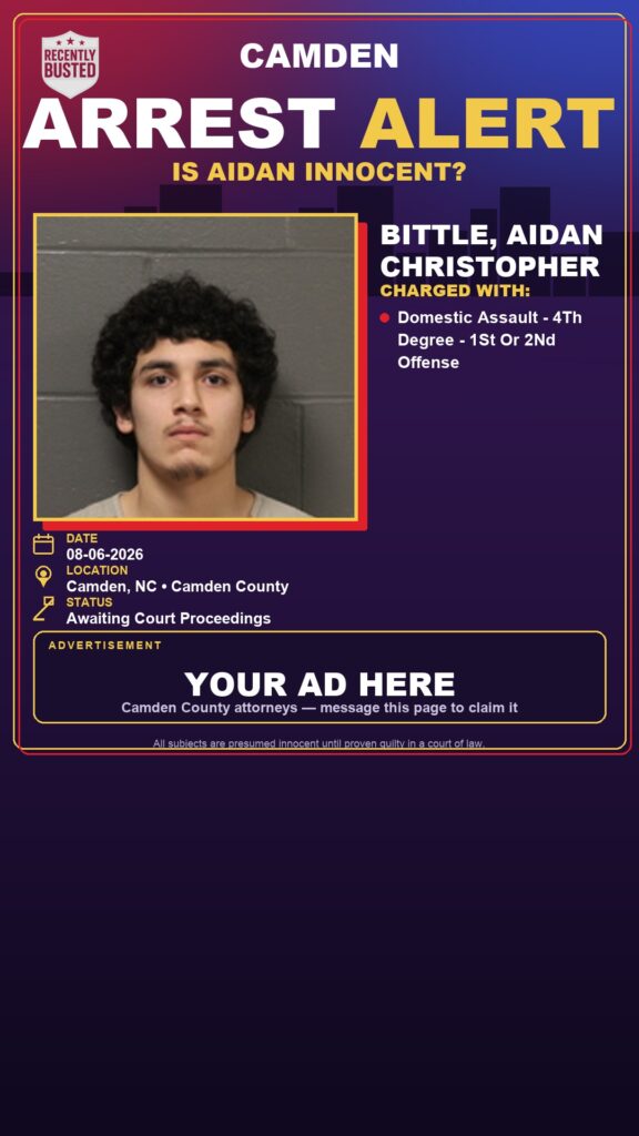 Arrest report — Bittle, Aidan Christopher