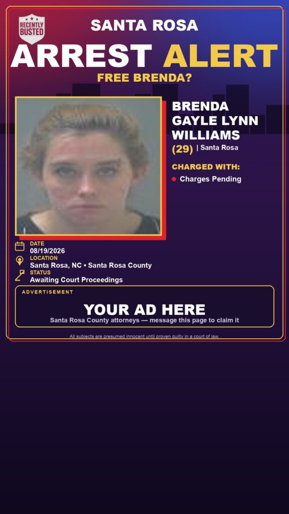 Arrest report - Brenda Gayle Lynn Williams