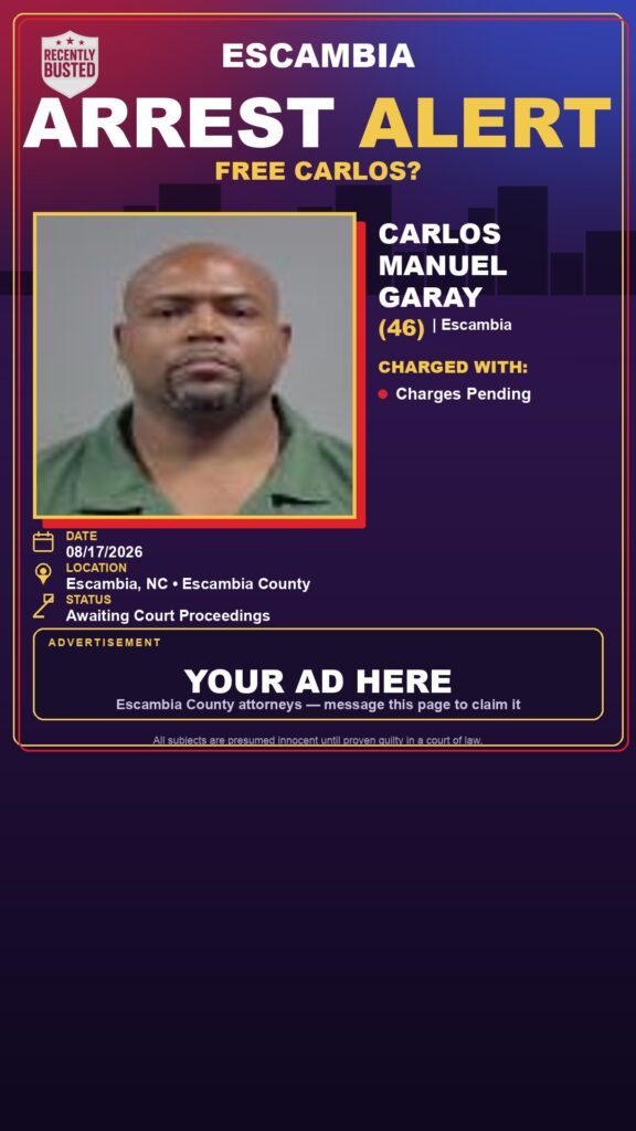 Arrest report - Carlos Manuel Garay