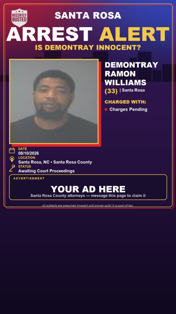 Arrest report — Demontray Ramon Williams