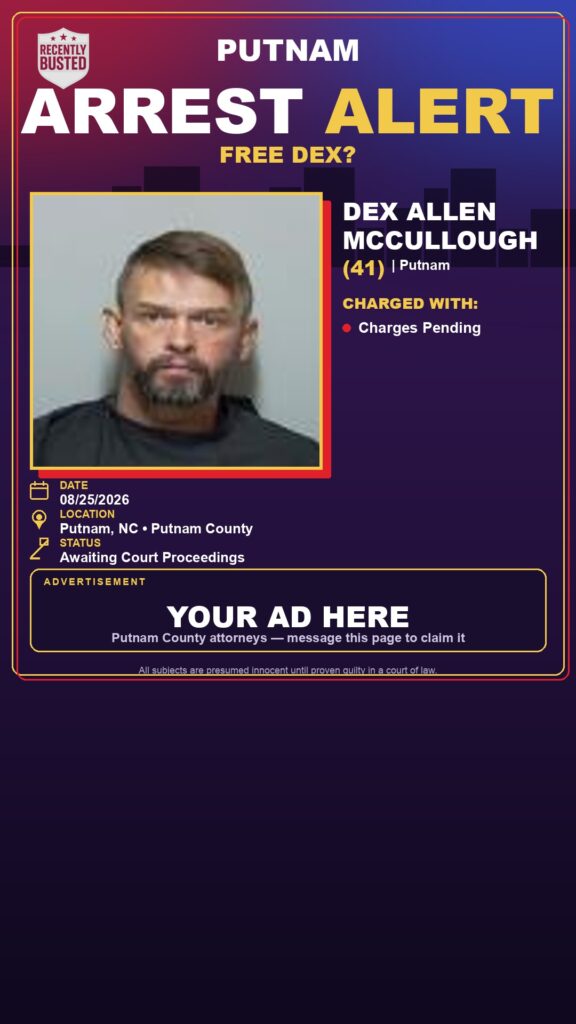 Arrest report - Dex Allen Mccullough