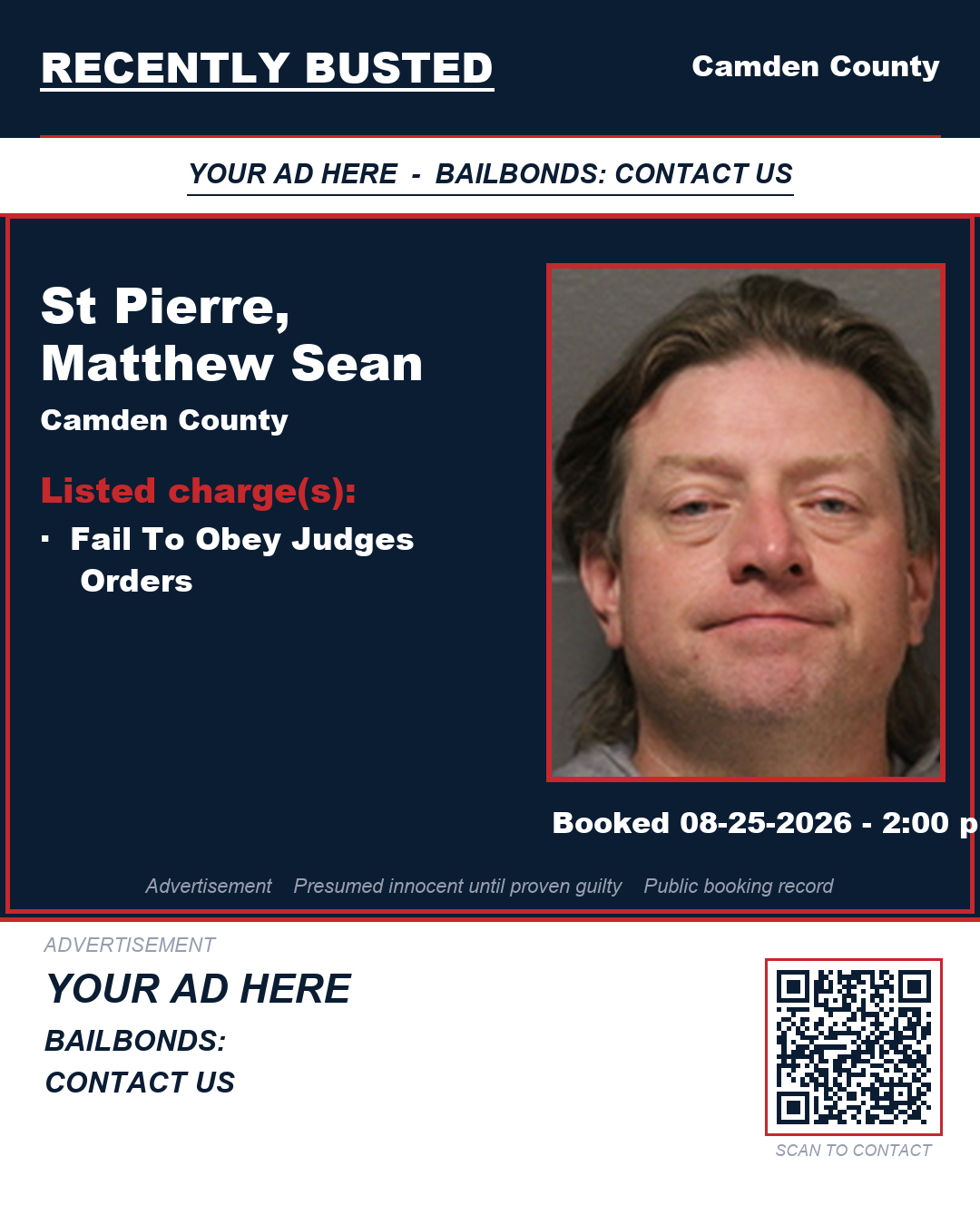 Arrest report - St Pierre, Matthew Sean