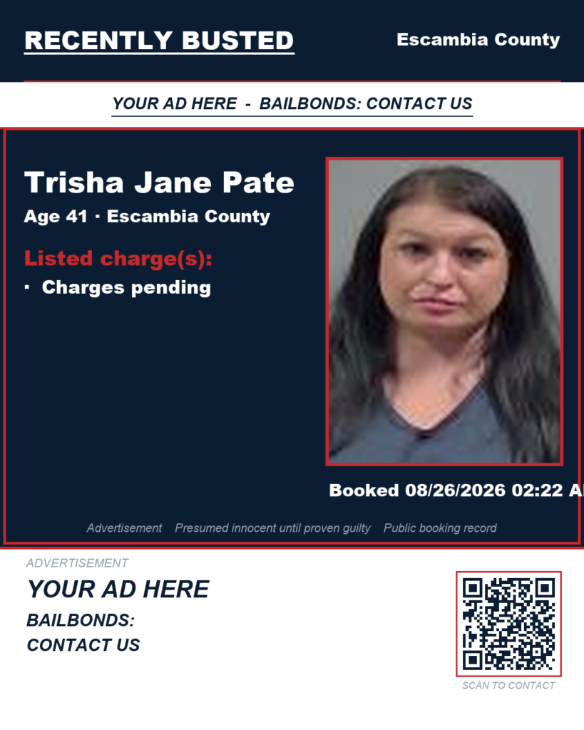 Arrest report - Trisha Jane Pate