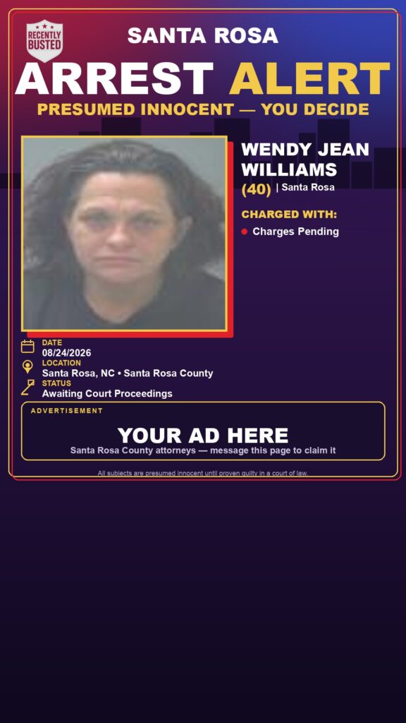 Arrest report - Wendy Jean Williams