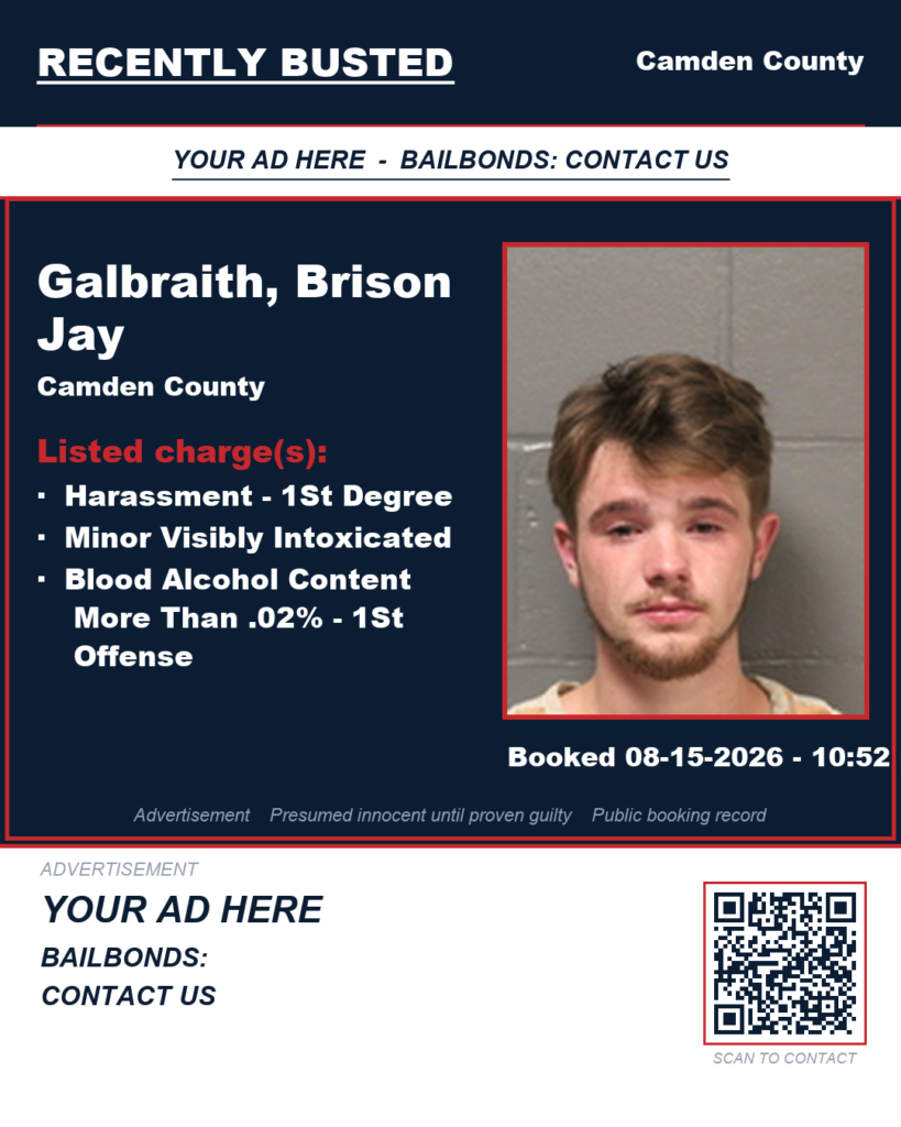 Arrest report — Galbraith, Brison Jay