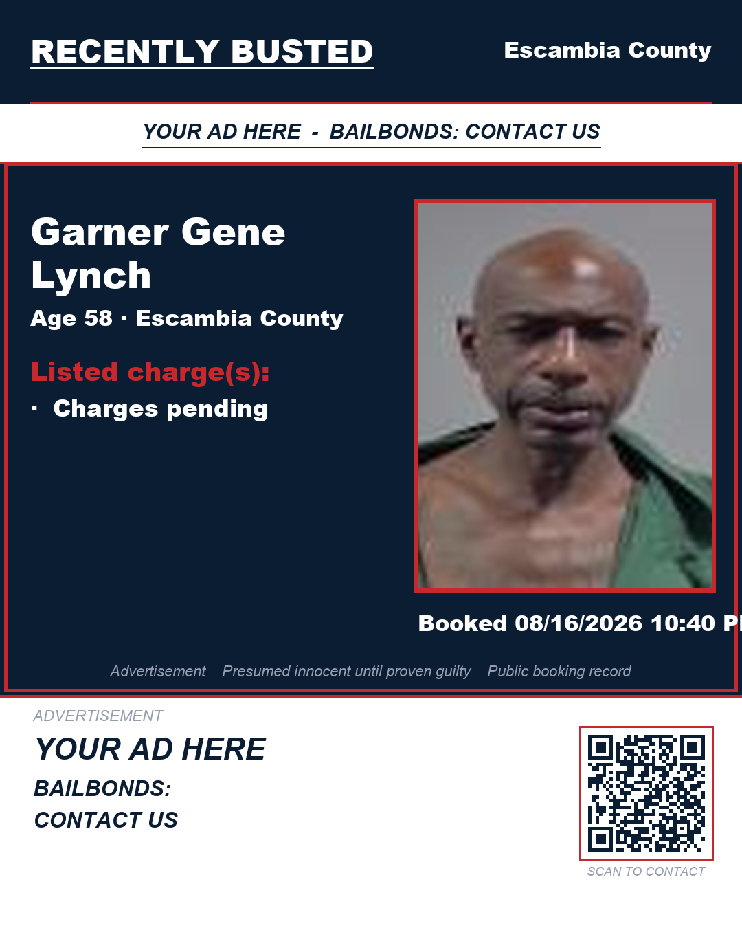 Arrest report - Garner Gene Lynch
