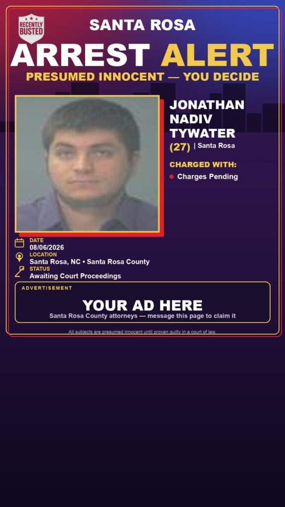 Arrest report - Jonathan Nadiv Tywater