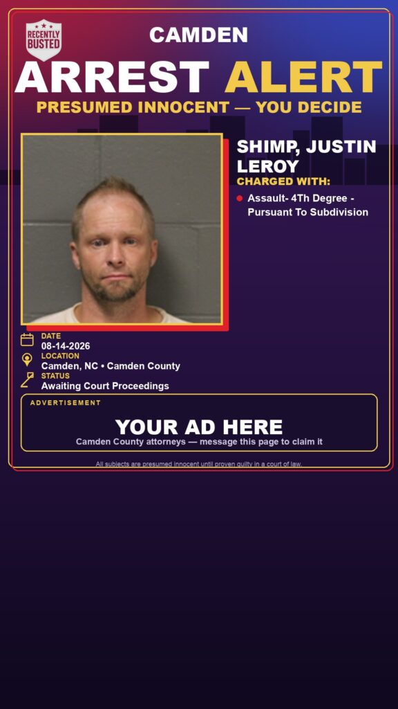 Arrest report — Shimp, Justin Leroy