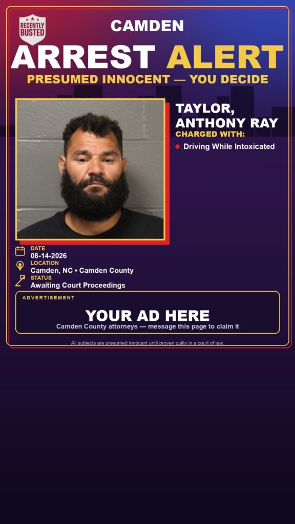 Arrest report — Taylor, Anthony Ray