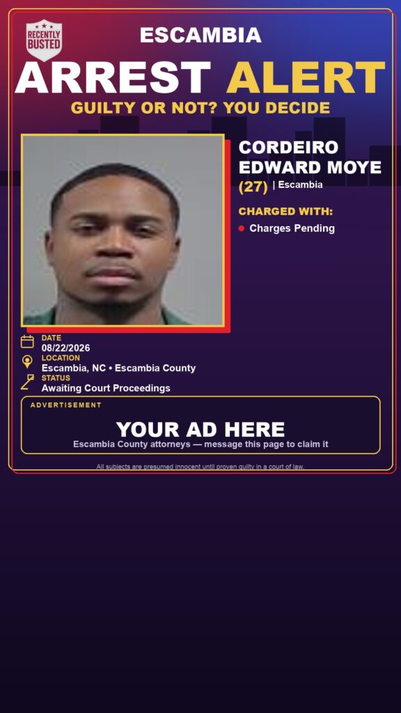 Arrest report - Cordeiro Edward Moye