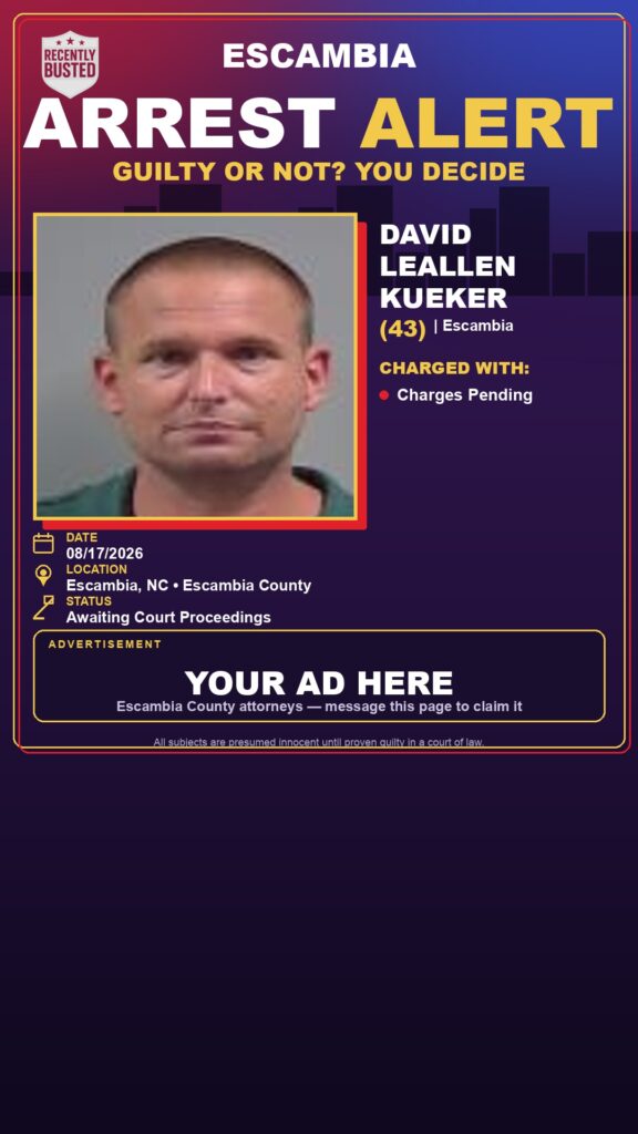 Arrest report - David Leallen Kueker