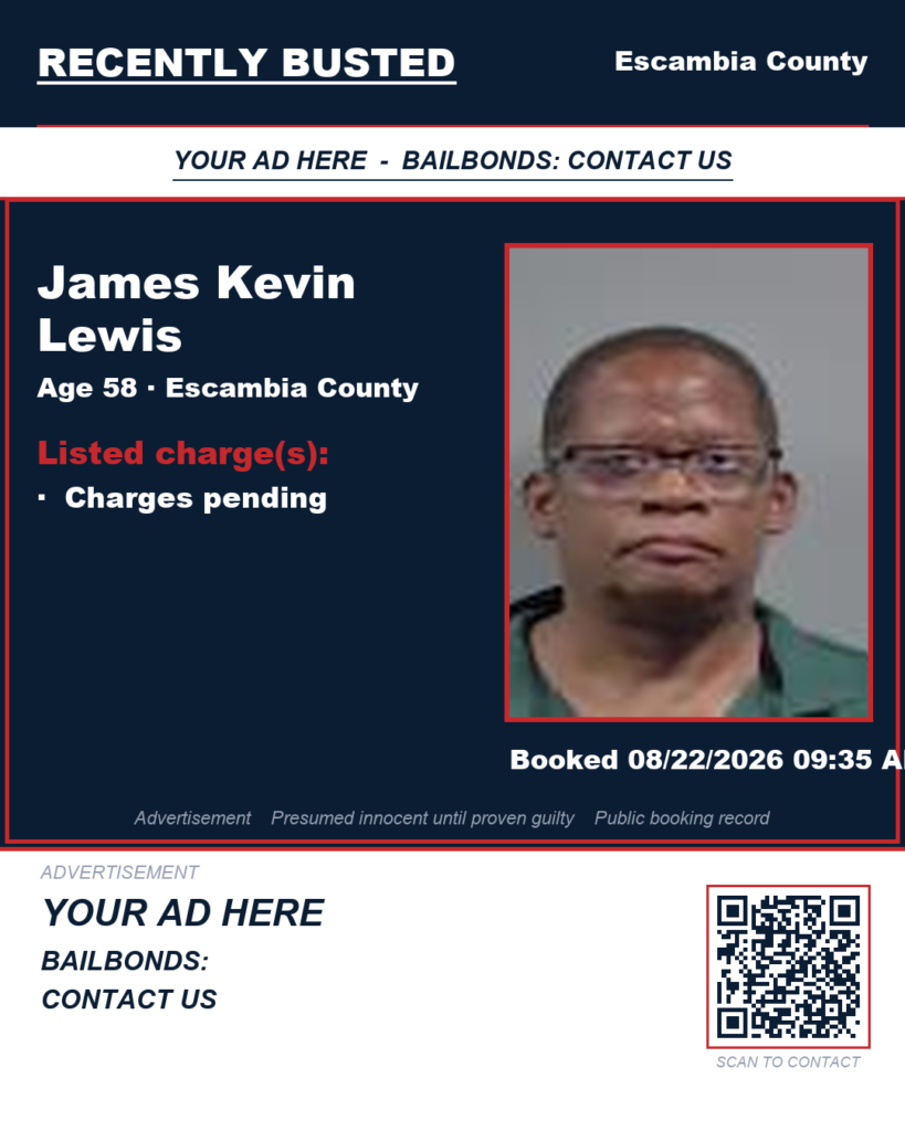 Arrest report - James Kevin Lewis