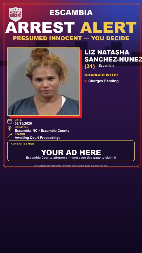 Arrest report - Liz Natasha Sanchez-Nunez