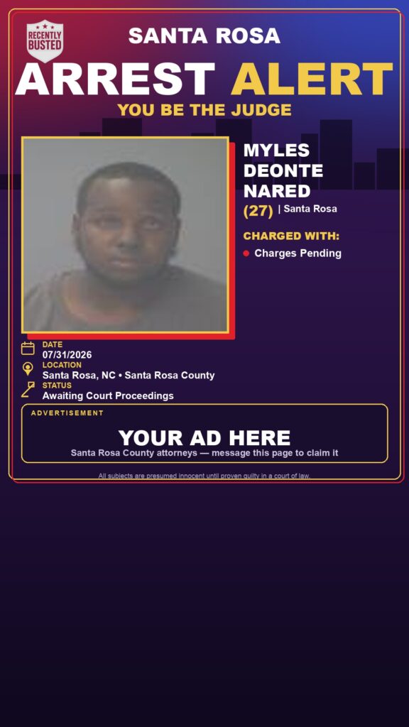 Booking photo of Myles Deonte Nared