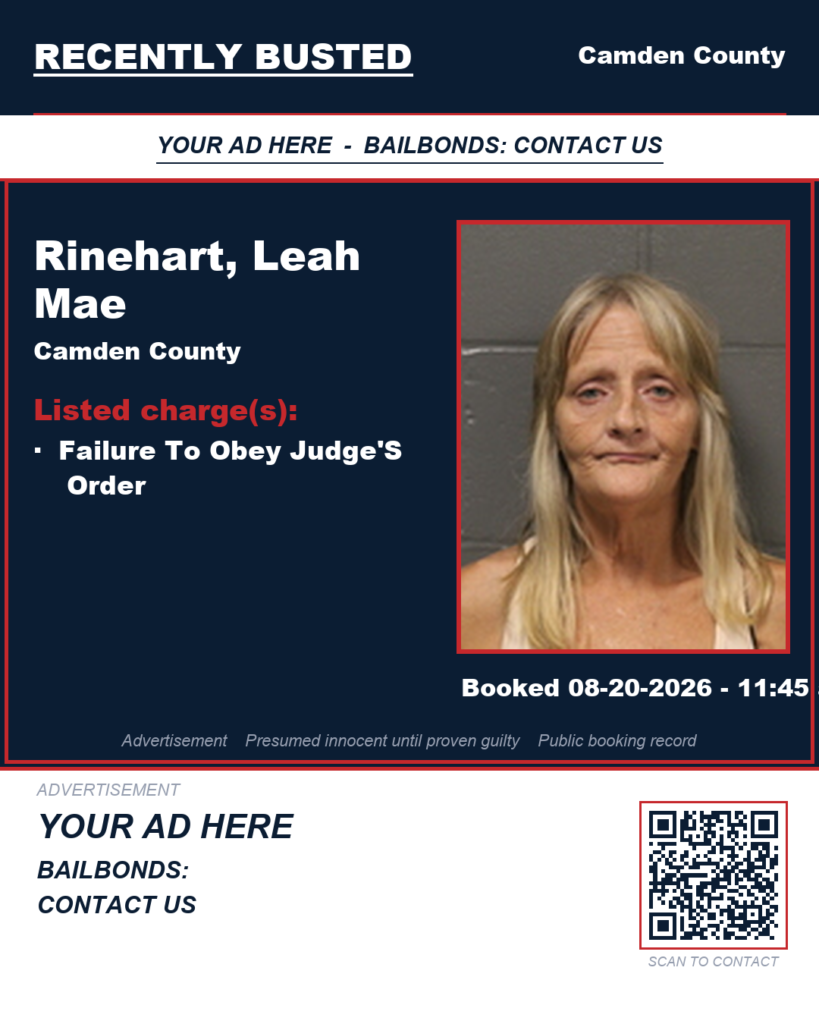 Arrest report — Rinehart, Leah Mae