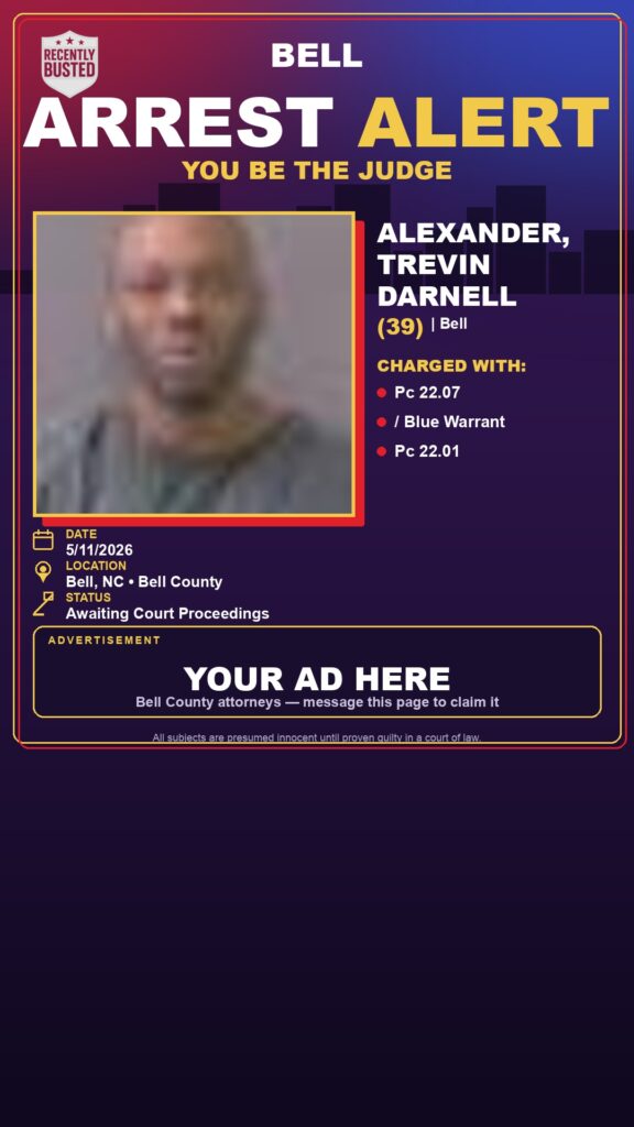 Arrest report — ALEXANDER, TREVIN DARNELL