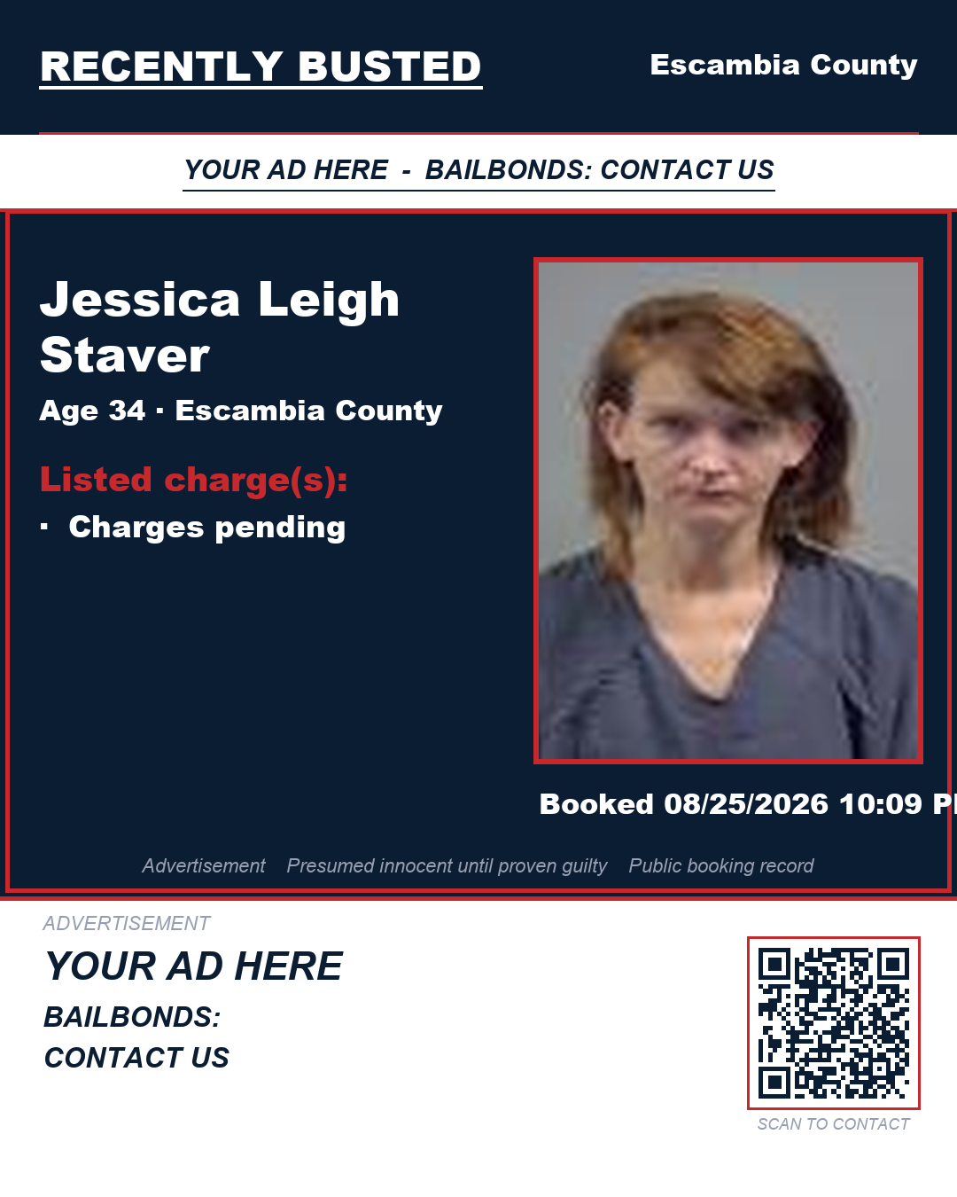 Arrest report - Jessica Leigh Staver