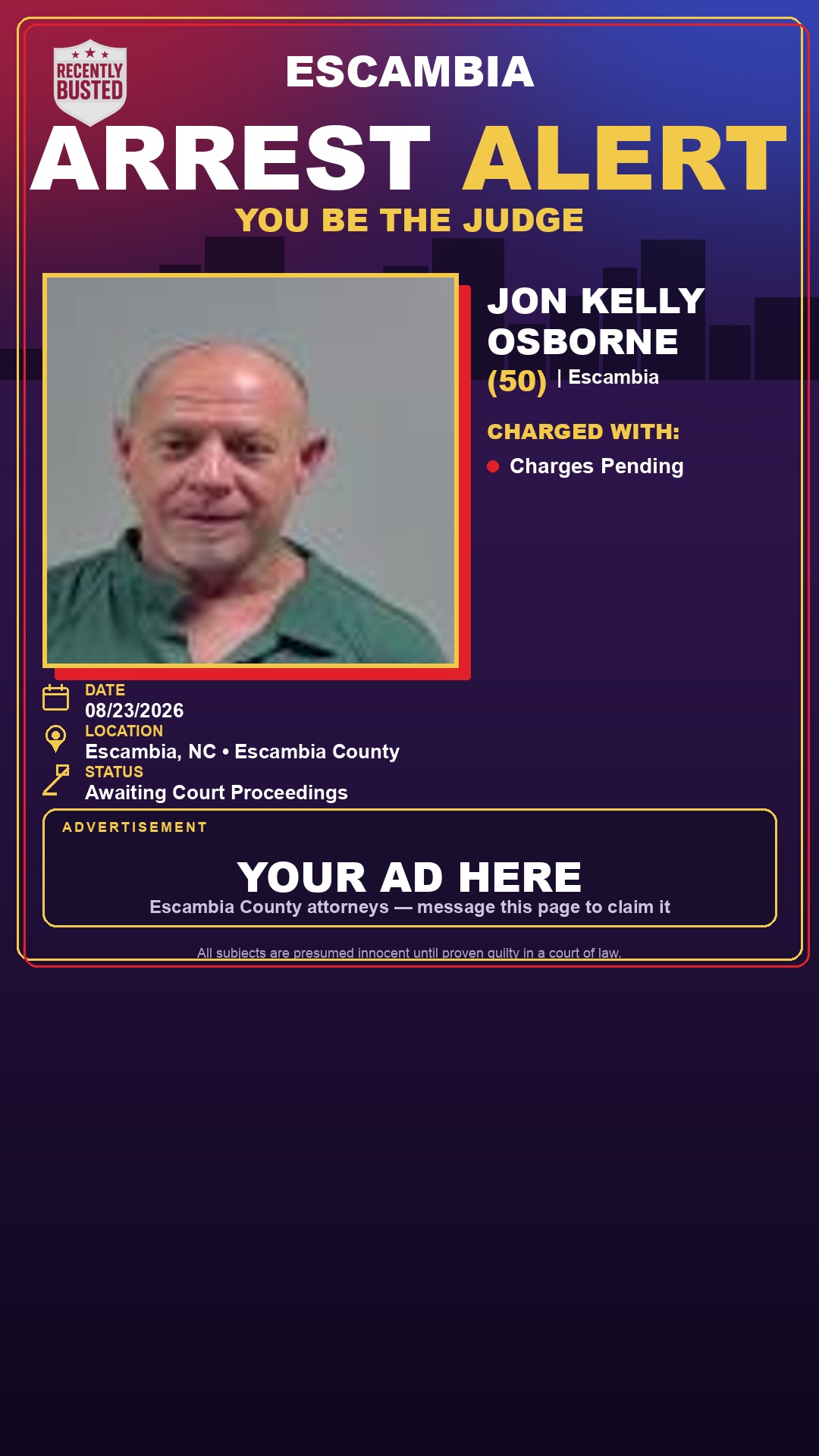 Arrest report - Jon Kelly Osborne