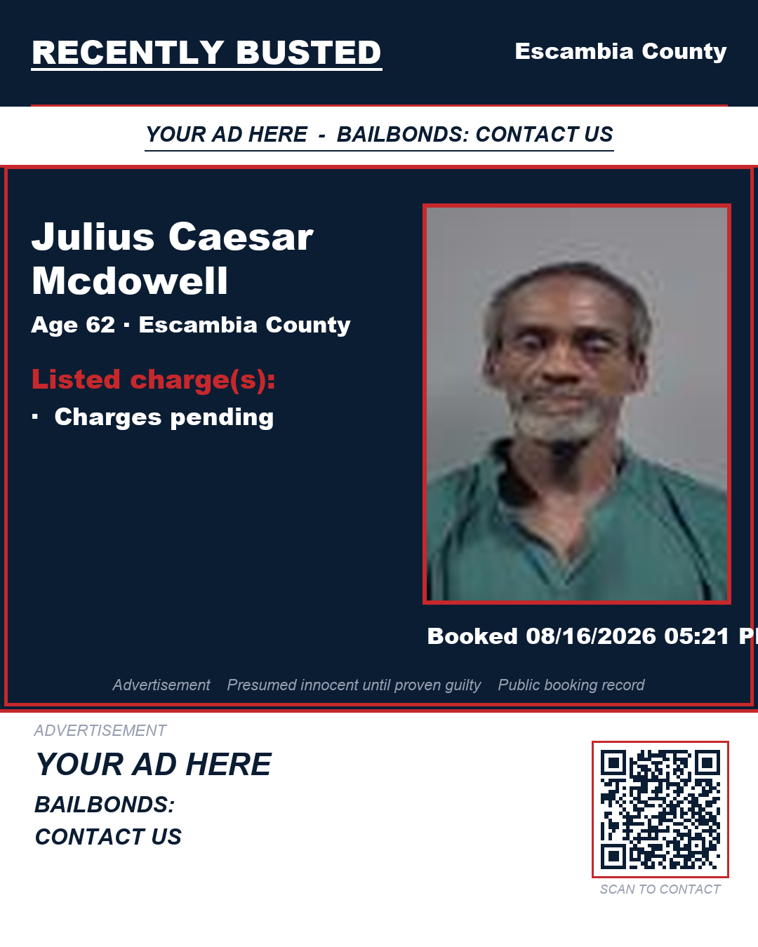 Arrest report - Julius Caesar Mcdowell