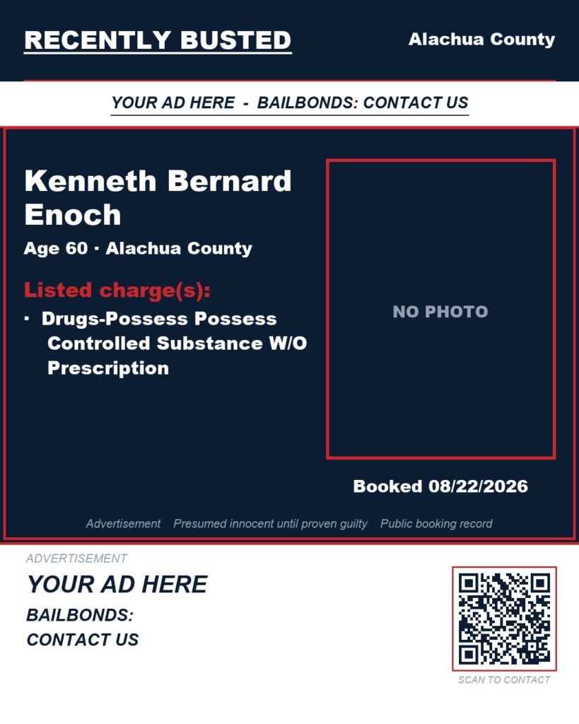 Arrest report — Kenneth Bernard Enoch