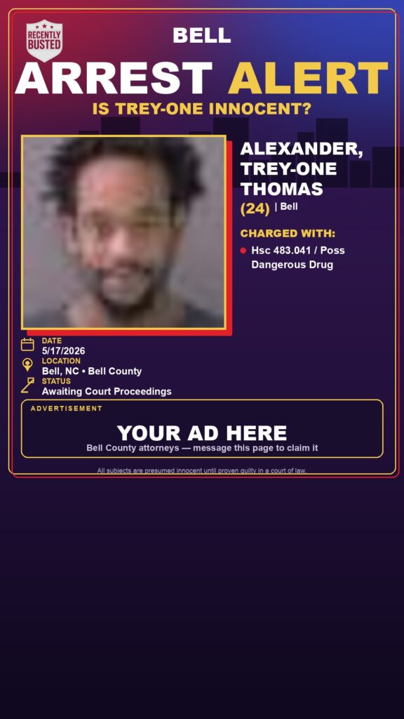 Arrest report — ALEXANDER, TREY-ONE THOMAS