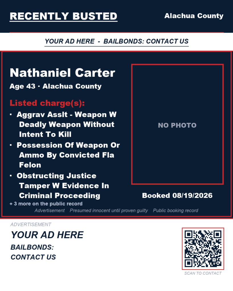 Arrest report — Nathaniel Carter