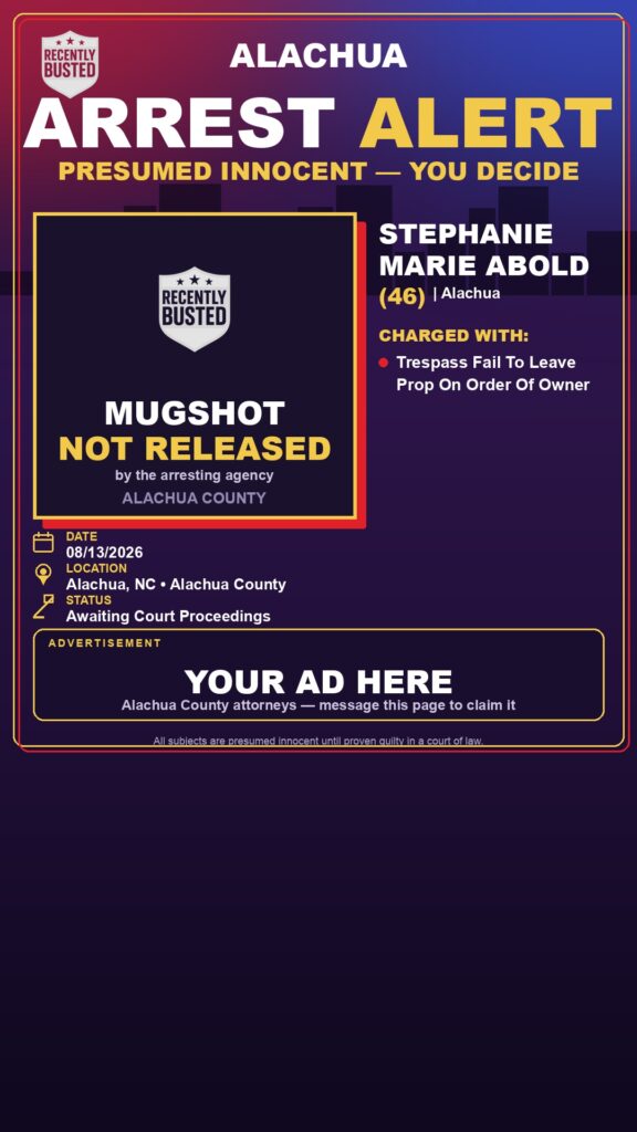 Arrest report — Stephanie Marie Abold