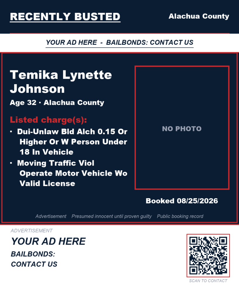 Arrest report — Temika Lynette Johnson