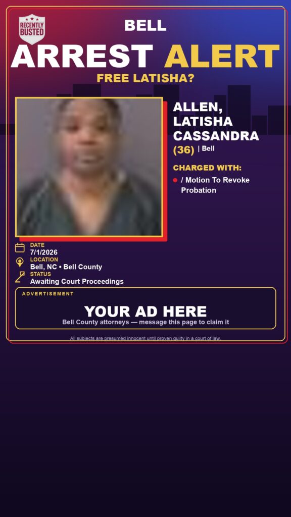 Arrest report — ALLEN, LATISHA CASSANDRA