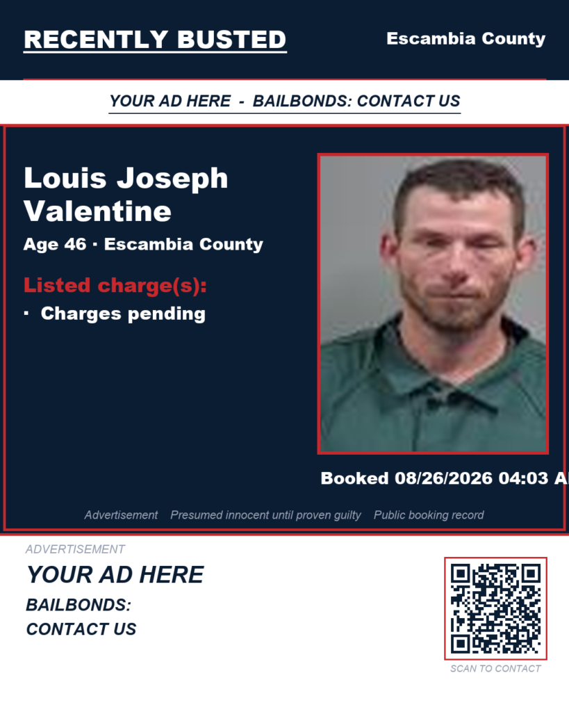 Arrest report - Louis Joseph Valentine