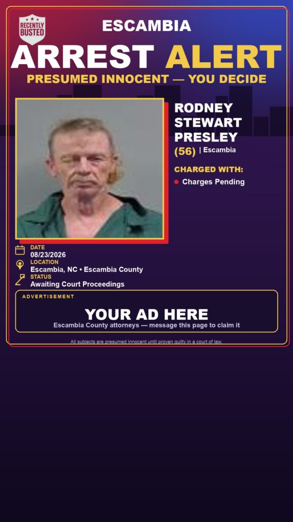 Arrest report - Rodney Stewart Presley