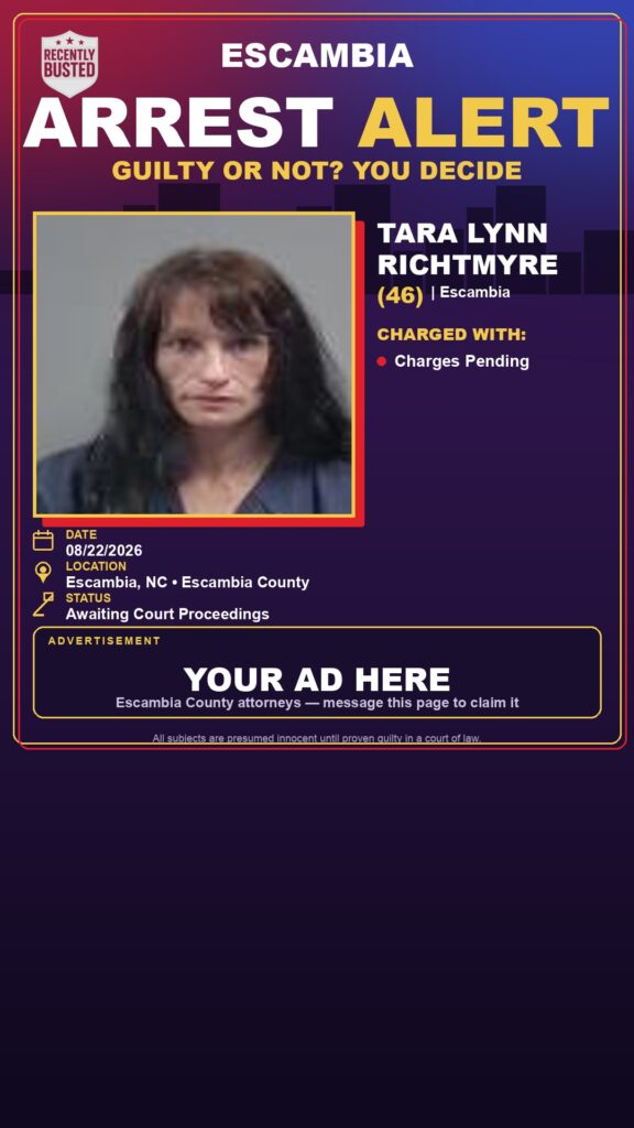 Arrest report - Tara Lynn Richtmyre