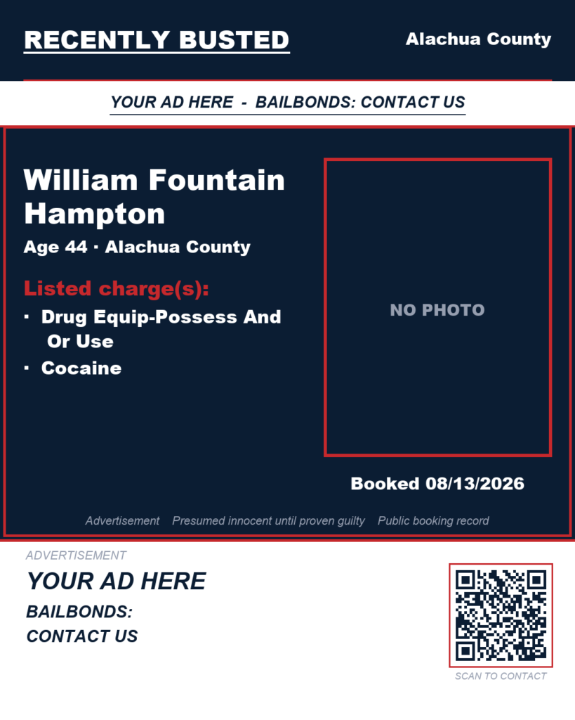 Arrest report — William Fountain Hampton