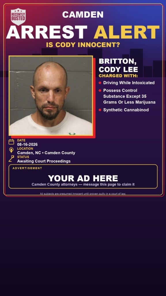 Arrest report — Britton, Cody Lee