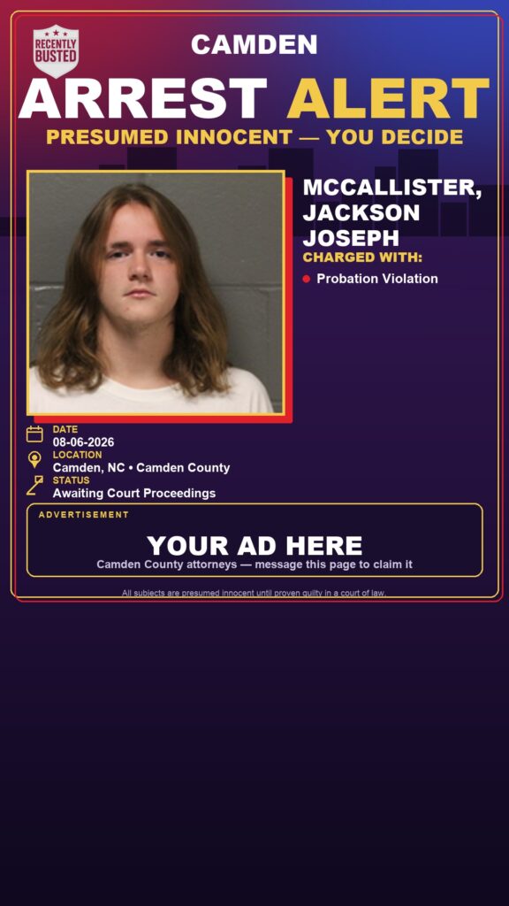Arrest report - Mccallister, Jackson Joseph