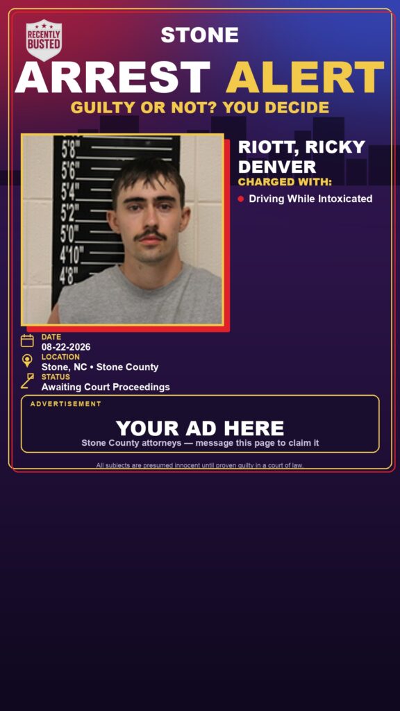 Arrest report — Riott, Ricky Denver