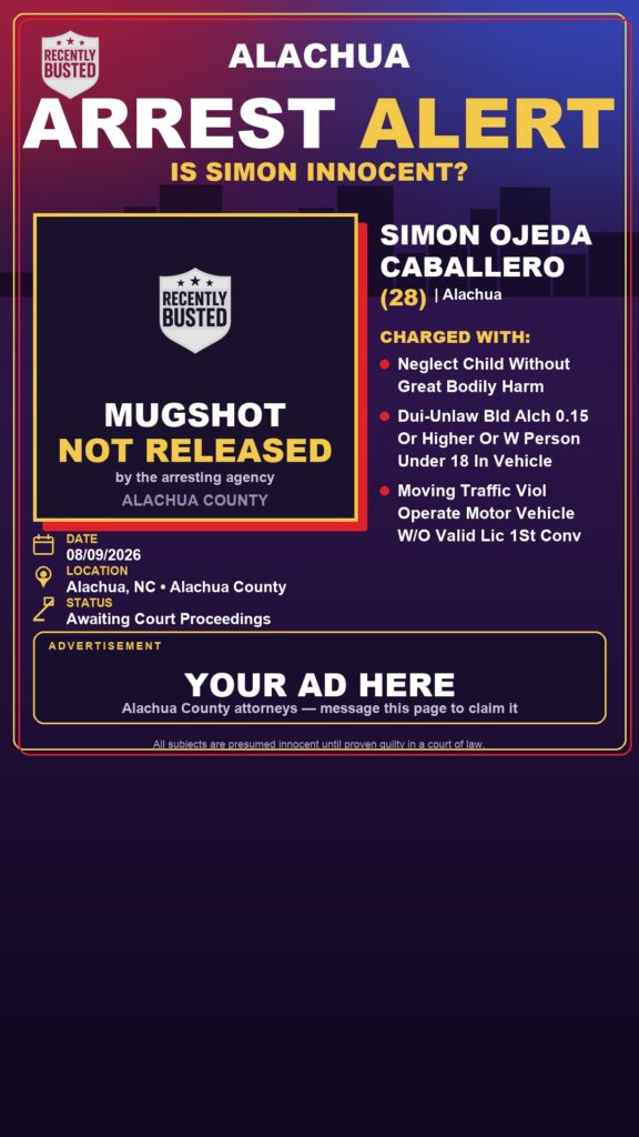 Arrest report — Simon Ojeda Caballero