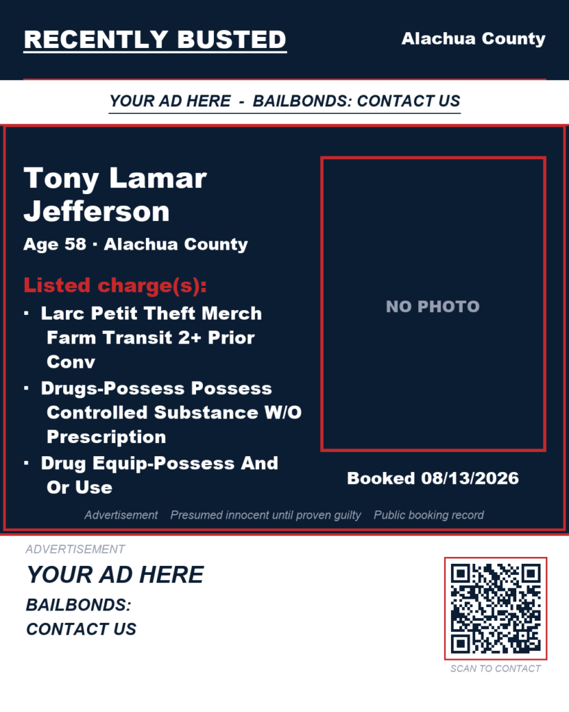 Arrest report — Tony Lamar Jefferson