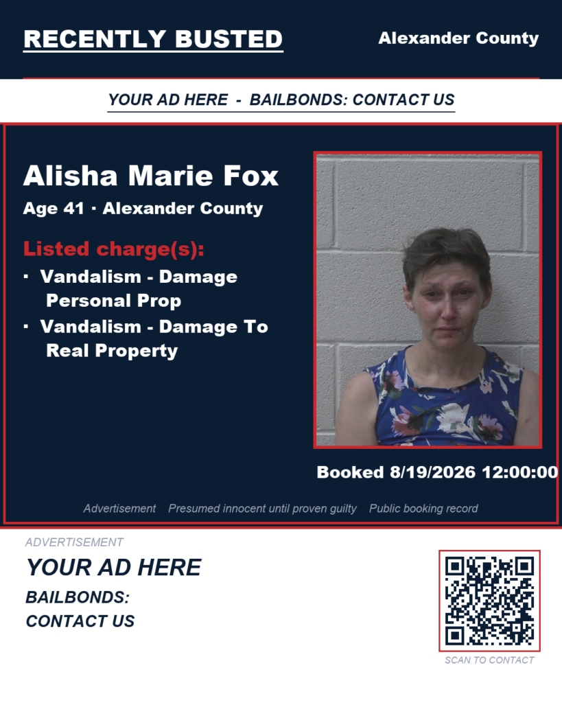 Arrest report - ALISHA MARIE FOX