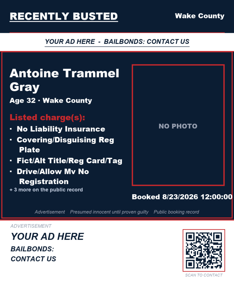 Arrest report — ANTOINE TRAMMEL GRAY