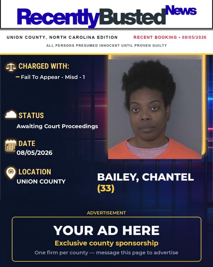 Arrest report — BAILEY, CHANTEL
